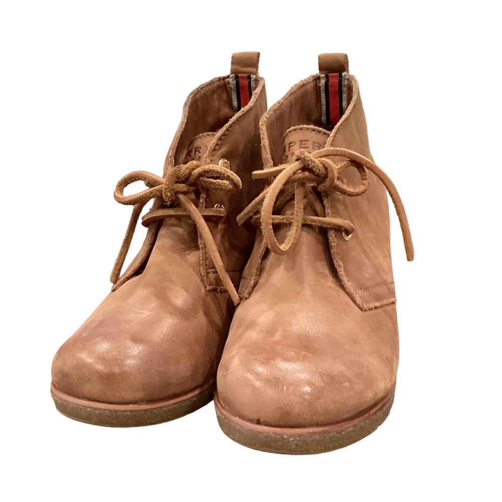 Sperry Top Sider | Women’s 5.5 | Wedge Heel Brown Ankle Boot Leather Fall Winter